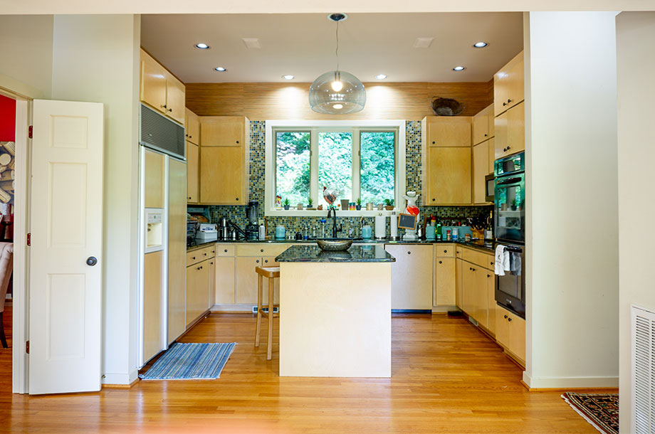 clemson kitchen before custom renovation with cramped kitchen