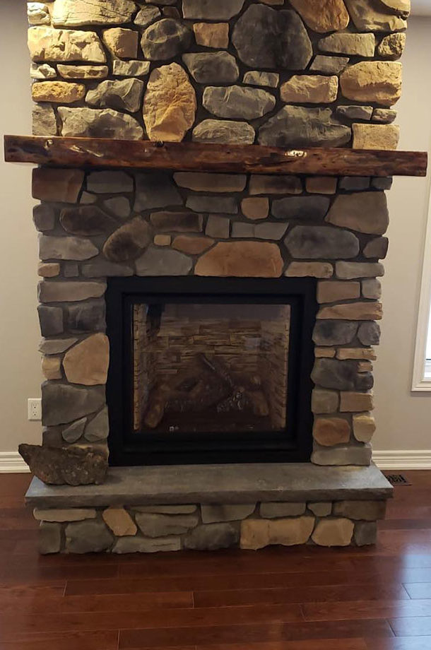 Custom Stone Fireplace