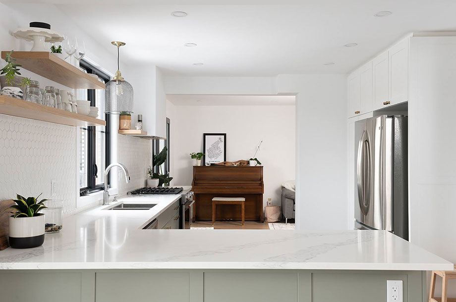 All White modern kitchen renovation