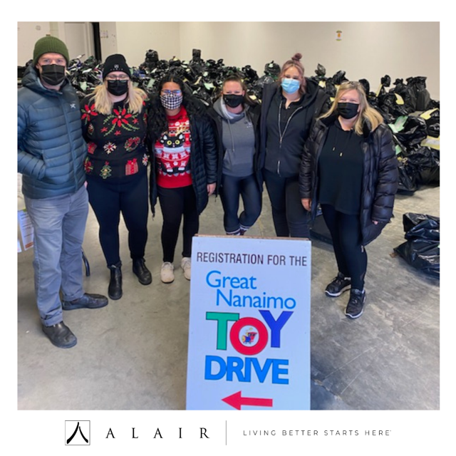 Alair Volunteers with The Great Nanaimo Toy Drive 