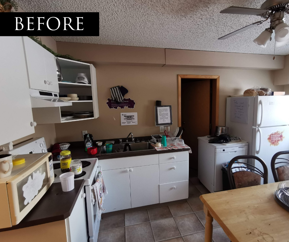 camrose shelter renovation kitchen before