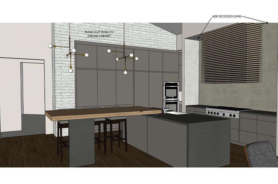 3d kitchen rendering