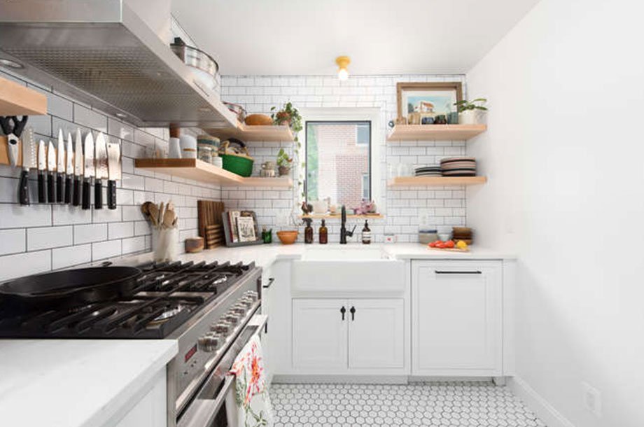 All white modern kitchen remodel